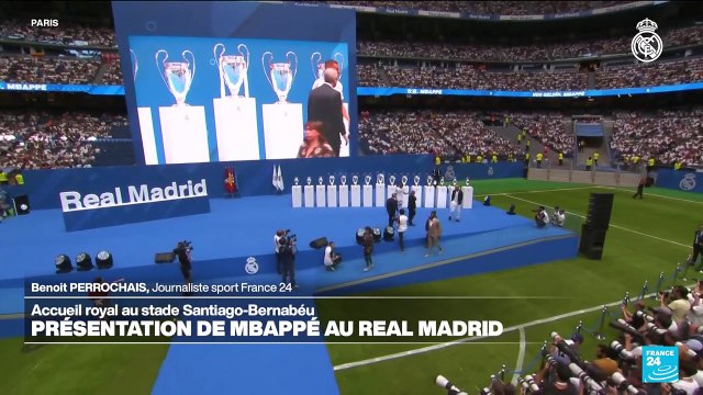 Real Madrid : Kylian Mbappé accueilli en grande pompe au stade Bernabéu