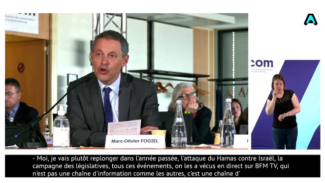 ARCOM - En pleine polémique, le directeur de BFMTV Marc-Olivier Fogiel, mis en cause pour manipulation médiatique , a défendu l'indépendance de la rédaction