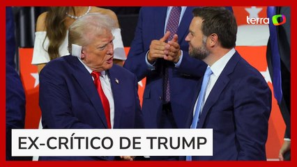 Com curativo na orelha, Trump faz 1ª aparição após atentado e anuncia vice