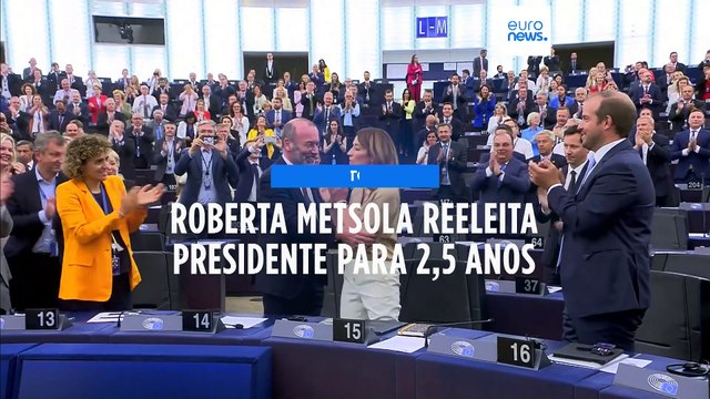 Roberta Metsola foi reeleita Presidente do Parlamento Europeu