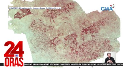 Painting na 51,200 taon na ang tanda, nadiskubre sa limestone cave sa Indonesia | 24 Oras