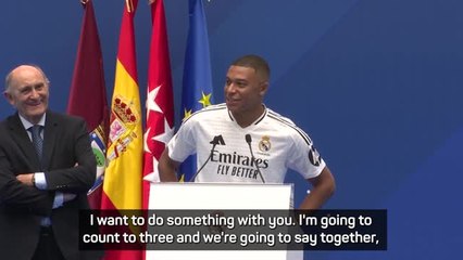 'Hala Madrid!' - Mbappe gets crowd hyped for Real Madrid move