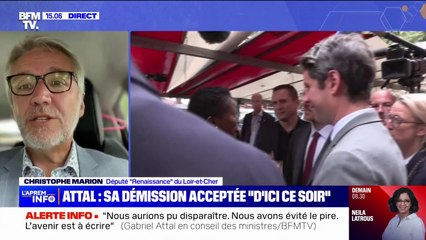 Coalition: "Il faut à la fois aller chercher du côté des Républicains mais aussi d'une gauche de gouvernement, raisonnable et rationnelle", déclare Christophe Marion (Renaissance)