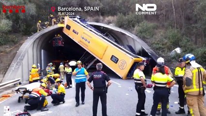 Ανατροπή λεωφορείου στην Καταλωνία - Δεκάδες τραυματίες