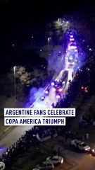 Fans 'excited' by Argentina team's return home after Copa America win