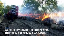 Δασικές πυρκαγιές σε Βουλγαρία, Βόρεια Μακεδονία και Αλβανία