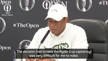 Tiger Woods reveals why he declined Team USA Ryder Cup captaincy