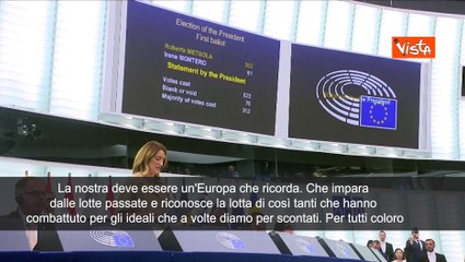 Metsola: "Voglio un'Europa di cui Falcone e Borsellino sarebbero orgogliosi"