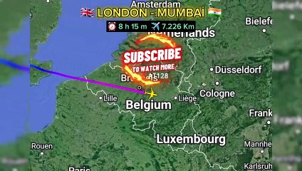 LONDON to MUMBAİ Flight Route  Boeing 787