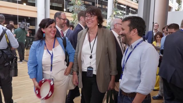 Primeras imágenes de los eurodiputados españoles en el Parlamento Europeo