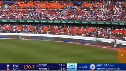 Ben Stokes batting against India