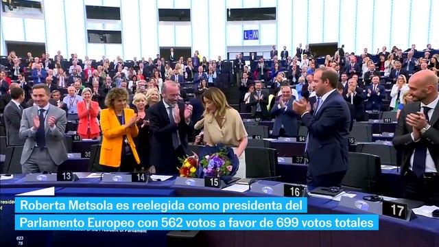 Roberta Metsola es reelegida como presidenta del Parlamento Europeo