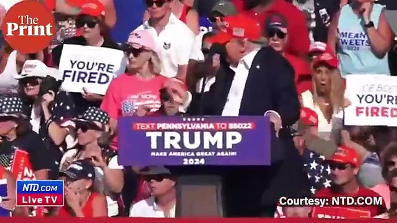 How Donald Trump survived 'assassination attempt'. Moments before and to the rescue on camera