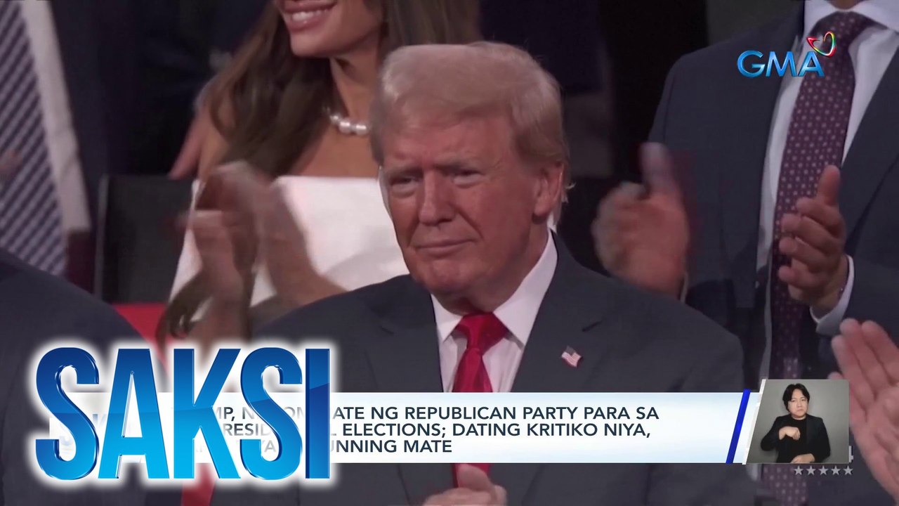Trump, ni-nominate ng Republican Party para sa U.S. presidential elections; dating kritiko niya, napili niyang running mate | Saksi
