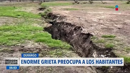 Grieta lleva creciendo más de 10 años en Nuevo Ideal, Durango
