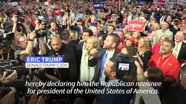 Republican Party formally nominates Trump for presidency