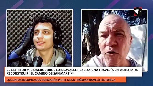 El escritor misionero Jorge Luis Lavalle realiza una travesía en moto para reconstruir “El camino de San Martín”