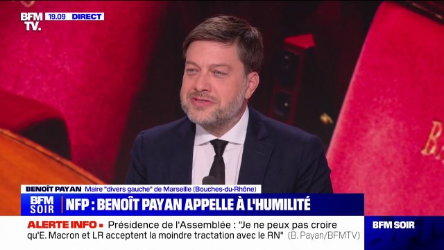 Présidence de l'Assemblée: Quoi qu'il se passe demain, nous aurons quand même à présenter devant les Français une candidature pour Matignon , assure Benoît Payan (maire divers gauche de Marseille)