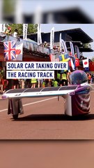 Solar car taking over the racing track