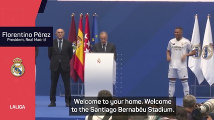 President Florentino Pérez welcomes Kylian Mbappé to his ‘home’