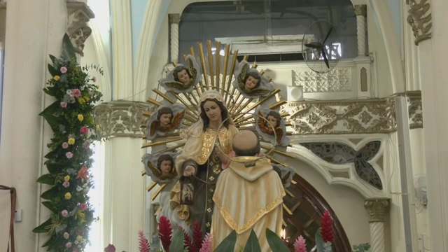 Feligreses celebran el día de la virgen del Carmen