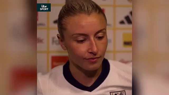 England captain Leah Williamson reacts to Lionesses qualification for Euro 2025