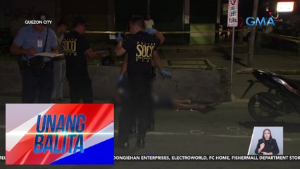 Lalaki, patay matapos pagbabarilin ng riding-in-tandem sa Brgy. Sikatuna Village | Unang Balita