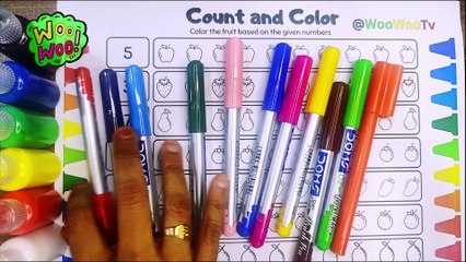 Videos for Kids | Count and Color | #kidsLearningVideo | Kids Learning Video | WooWooTv