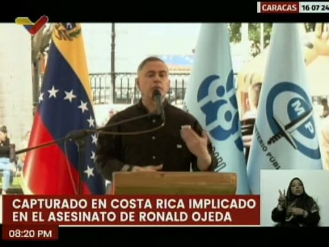 MP solicitará entrevistar al sospechoso detenido en Costa Rica vinculado al caso de Ronald Ojeda