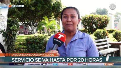 Apagones en Boquerón y Alanje generan molestias entre los residentes