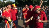 Euro 2024, tifosi di Spagna e Inghilterra arrivano allo stadio