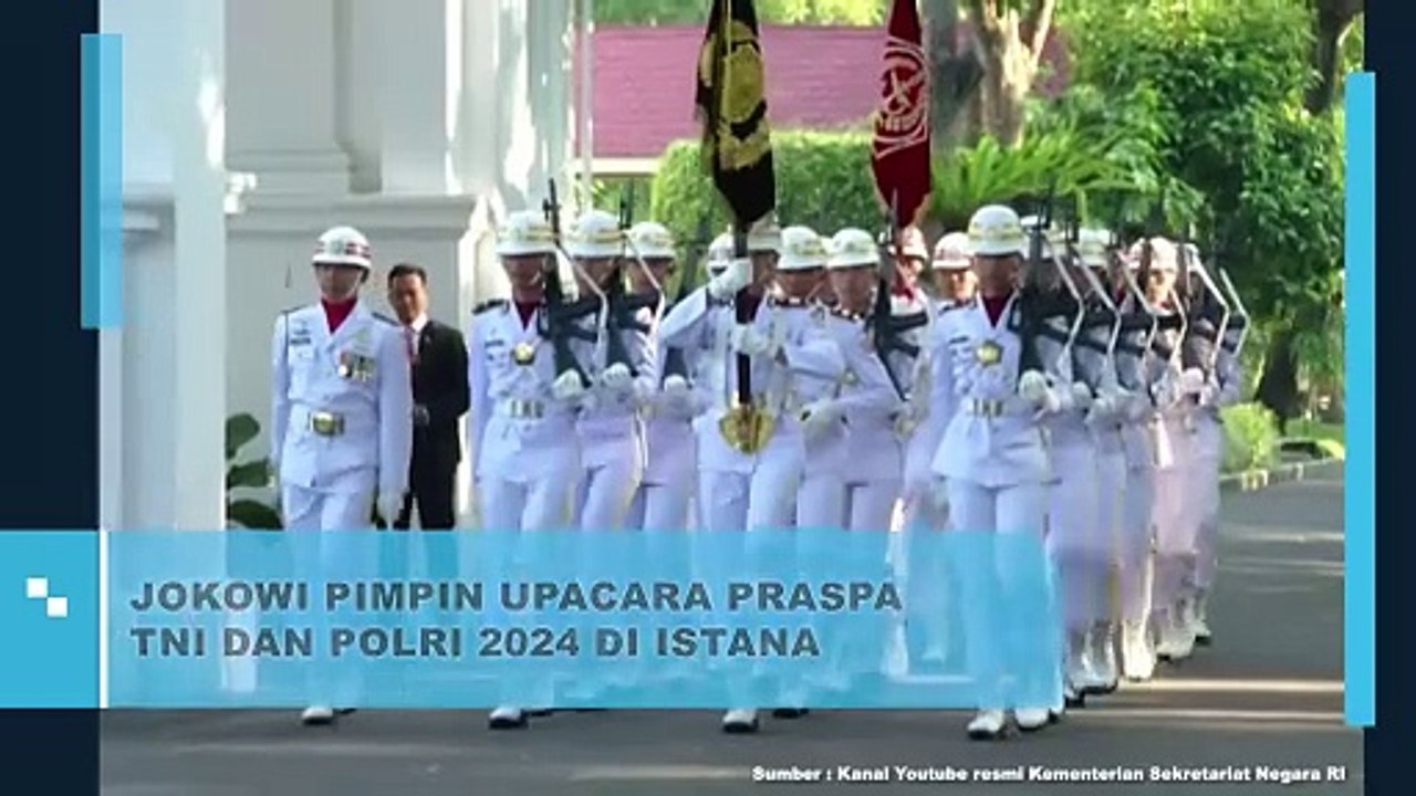 PRESIDEN JOKOWI PIMPIN UPACARA PRASPA TNI DAN POLRI 2024 DI ISTANA MERDEKA