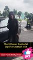 Shruti Hassan Spotted at airport in all black look