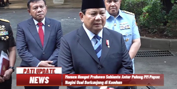 Momen Hangat Prabowo Subianto Antar Pulang PM Papua Nugini Usai Berkunjung di Kemhan