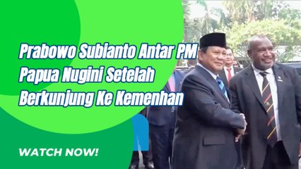 Prabowo Subiantor Antar Kepulang PM Papua Nugini Setelah Mengunjungi Kemenhan