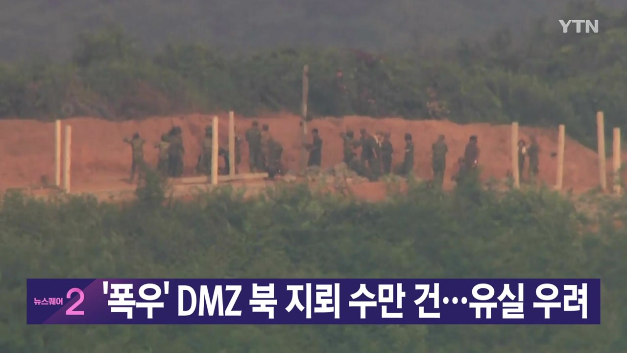 [YTN 실시간뉴스] DMZ 북 지뢰 수만 건...폭우에 유실 우려 / YTN