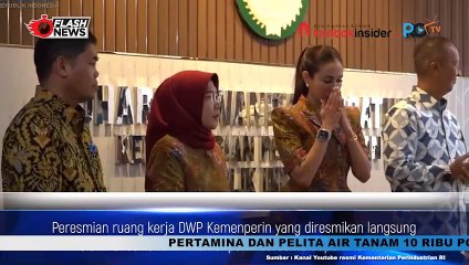 PERESMIAN RUANG KERJA DWP KEMENPERIN DAN PENYERAHAN ALAT TULIS SEKOLAH OLEH DWP KEMENPERIN
