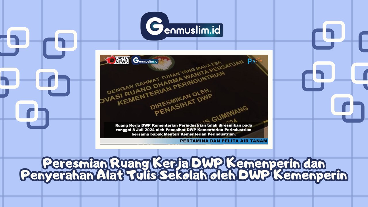 Peresmian Ruang Kerja DWP KEMENPERIN dan Penyerahan Alat Tulis Sekolah oleh DWP KEMENPERIN