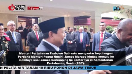 Momen Hangat Prabowo Antar Pulang PM Papua Nugini Usai Dikunjungi ke Kemhan