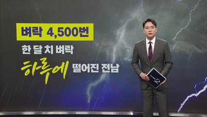 "한 달 치 벼락이 하루에..." 벼락 4500번 떨어진 전남 [앵커리포트] / YTN