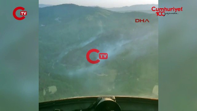 İzmir Bergama'daki orman yangınında 2'nci gün Müdahale sürüyor