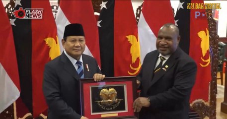 Menhan Prabowo Subianto Terima Kunjungan PM Papua Nugini