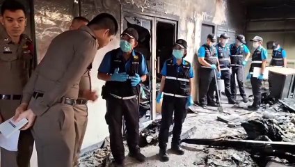 นนทบุรี ตร.พิสูจน์หลักฐาน ตรวจเพิ่มเหตุไฟไหม้โรงพักปากเกร็ด ขณะผู้คุมขังเผยนาทีชีวิตช่วยผู้ต้องหาในห้องขัง 3 ราย