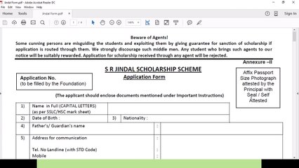 SITARAM JINDAL SCHOLARSHIP FOR 11 TO PG ALL COURSES