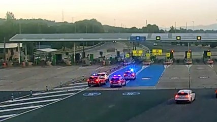 Espectacular detención de la Policía Foral en el peaje de Marcilla en Navarra