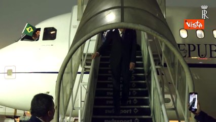 Mattarella atterra a San Paolo del Brasile, Ad accompagnarlo la figlia Laura