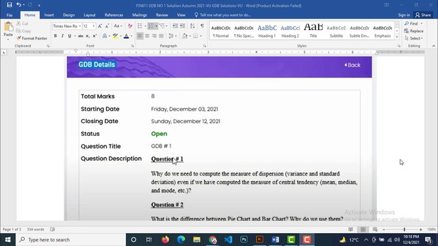 STA301 GDB No 1 Solution Autumn 2021-VU GDB Solutions-VU