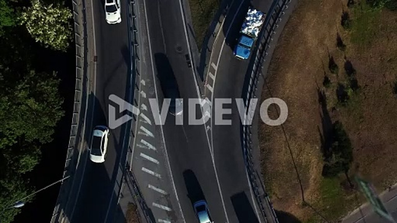 Car driving on road junction