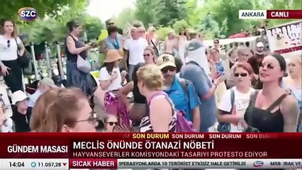 Meclis önünde ötanazi nöbeti