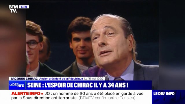 Dans 3 ans, j'irai me baigner dans la Seine : il y a 34 ans, Jacques Chirac faisait part de sa volonté de rendre le fleuve propre